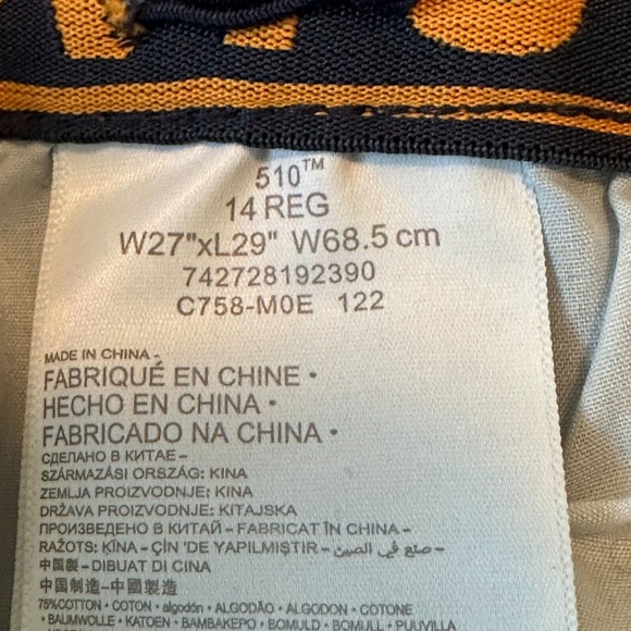 LEVI'S 510 Skinny Fit Men's Jeans, 27x29 Reg14 Medium/Light Fade/ Soft Denim. - Picture 6 of 11